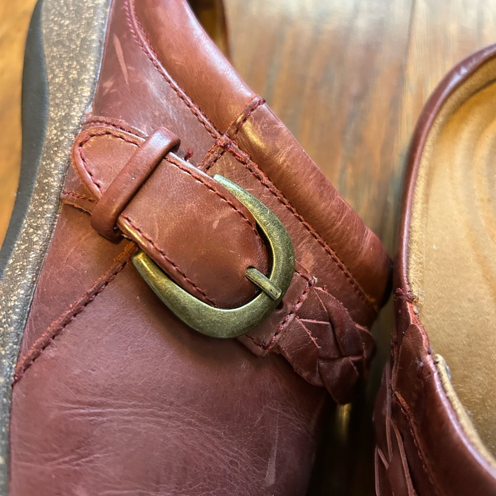 Aetrex Women's Libby leather clog in a reddish-brown color 8.5 - Picture 8 of 8